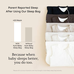 KYTE BABY sleep bag fabric closeup reveals bamboo rayon and spandex blend.