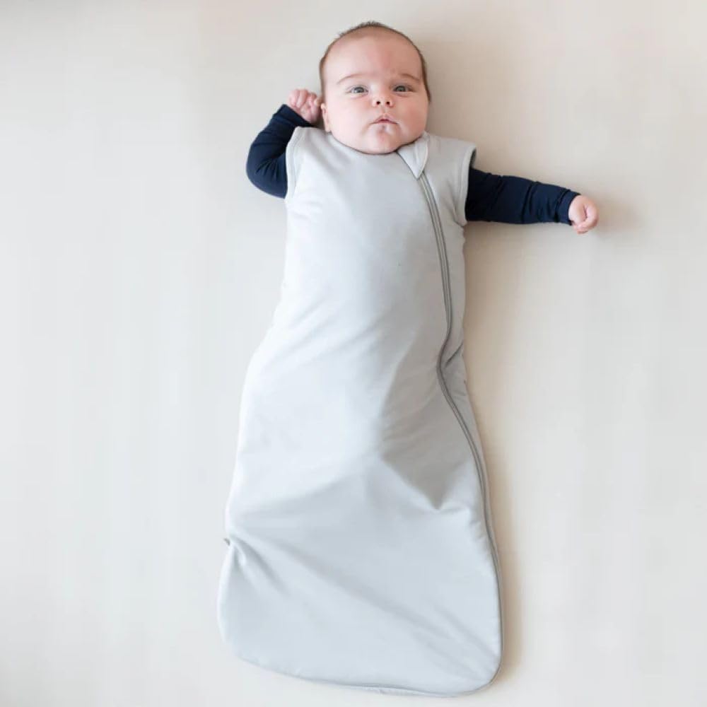Kyte Baby sleeping bag storm zipper highlights easy diaper changes with a quiet pull