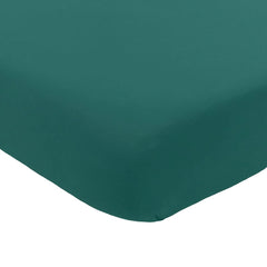 Kyte Baby Emerald crib sheet close-up shows ultra-soft bamboo rayon texture