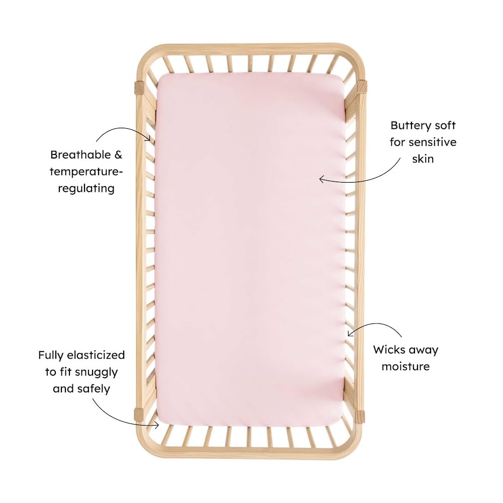 Kyte Baby Soft Crib Sheet fabric texture closeup reveals silky softness for baby skin