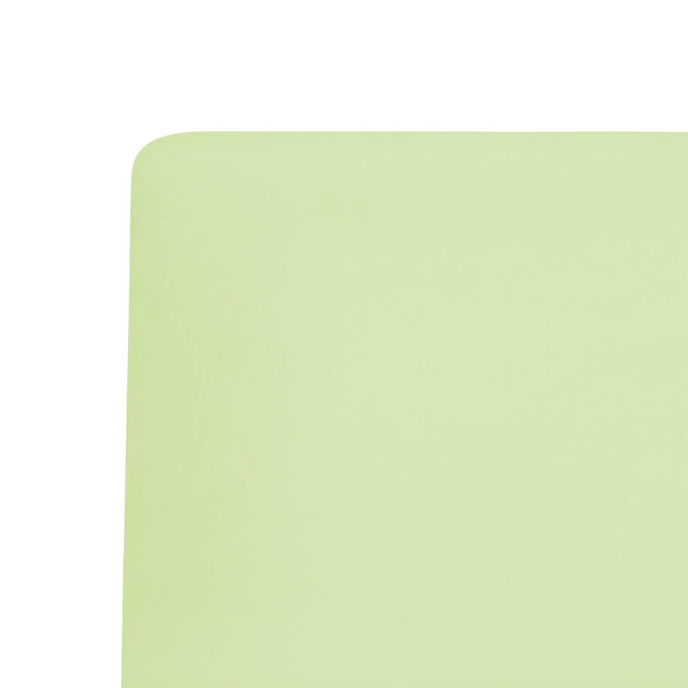 Kyte Baby pistachio packaging highlights breathable bamboo rayon appeal for warm nights