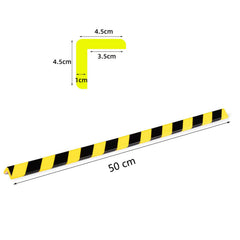 Kyvoria edge protector circular yellow-black strip cushions impact on posts and beams
