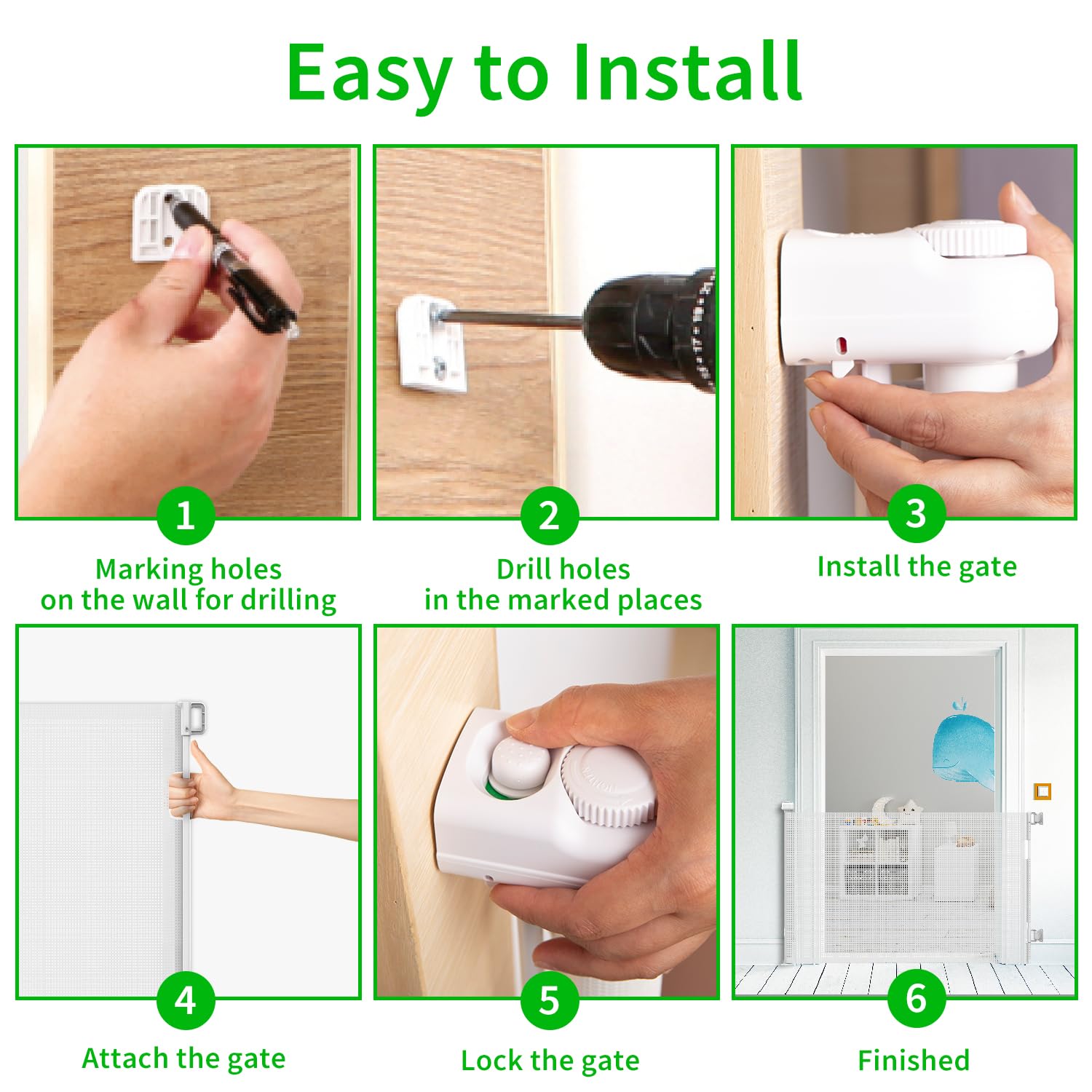 KYXAIN durable mesh material endures busy homes with clear visibility