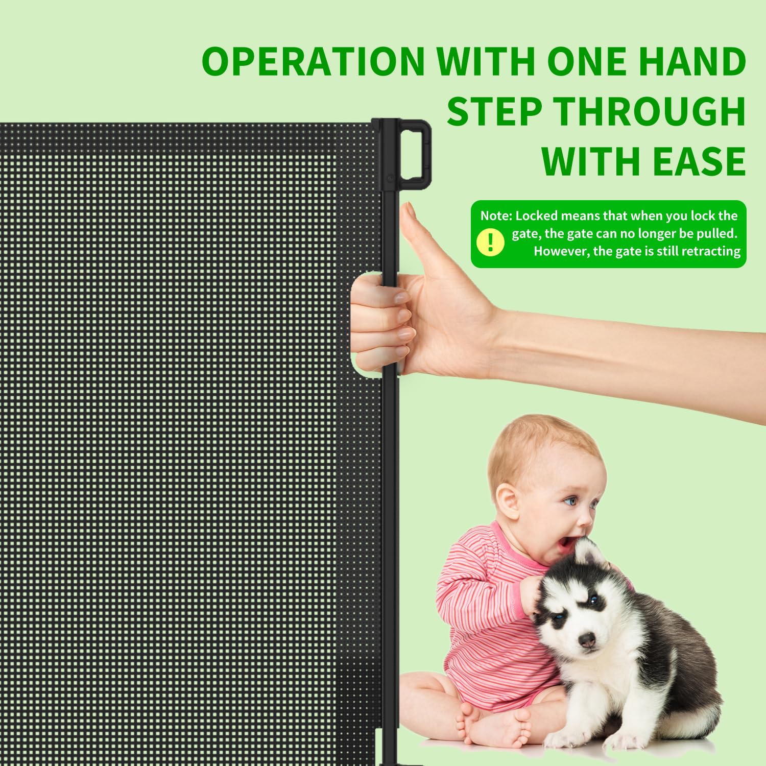 KYXAIN gate suits small to medium pets and children (10–40 lbs)