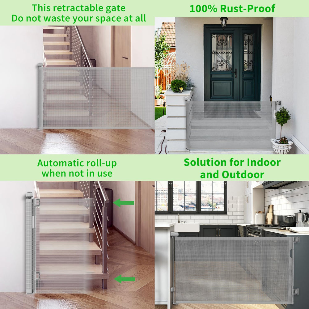 KYXAIN transparent mesh provides visibility while keeping kids and pets contained