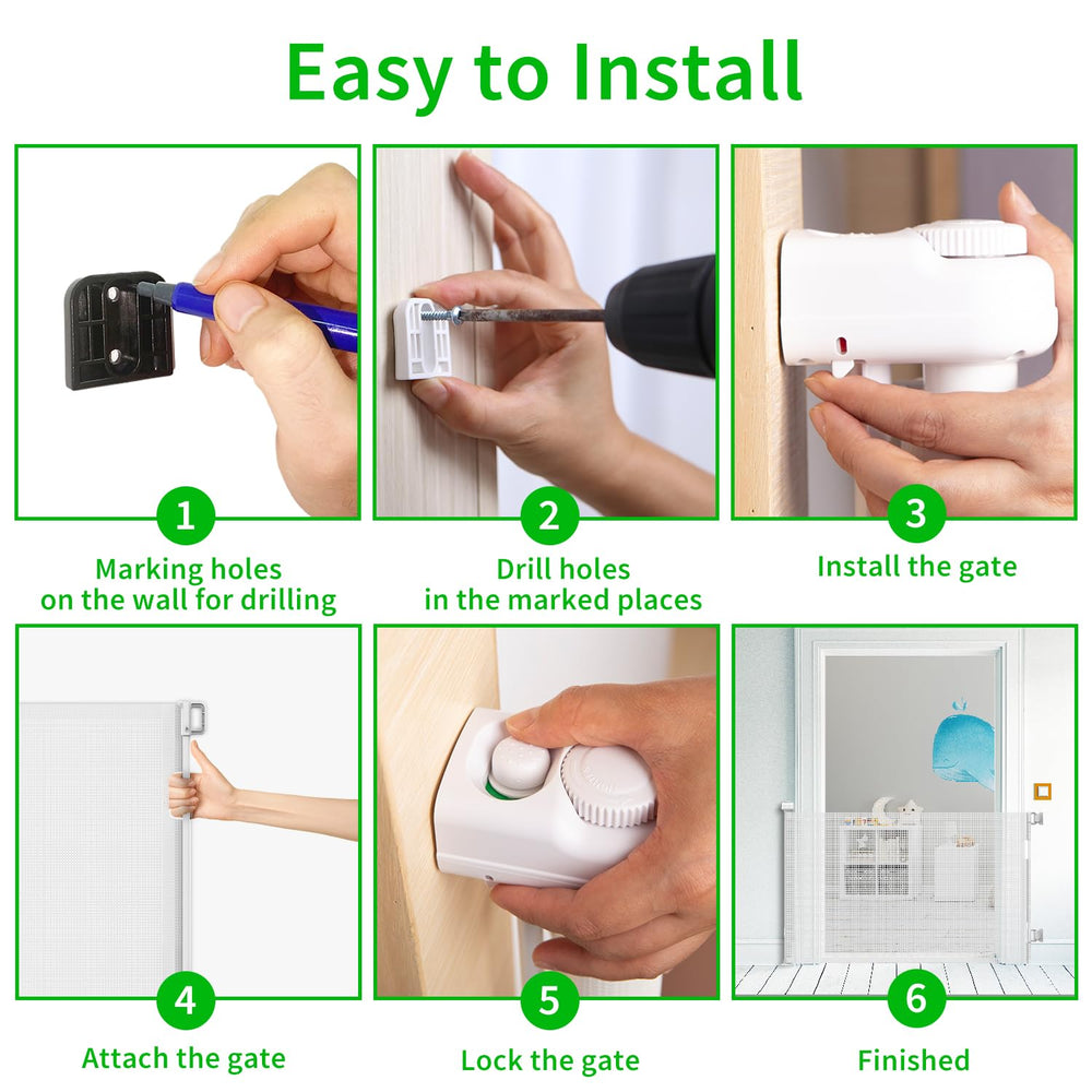 Kyxain installation-included hardware allows quick, tool-free setup.