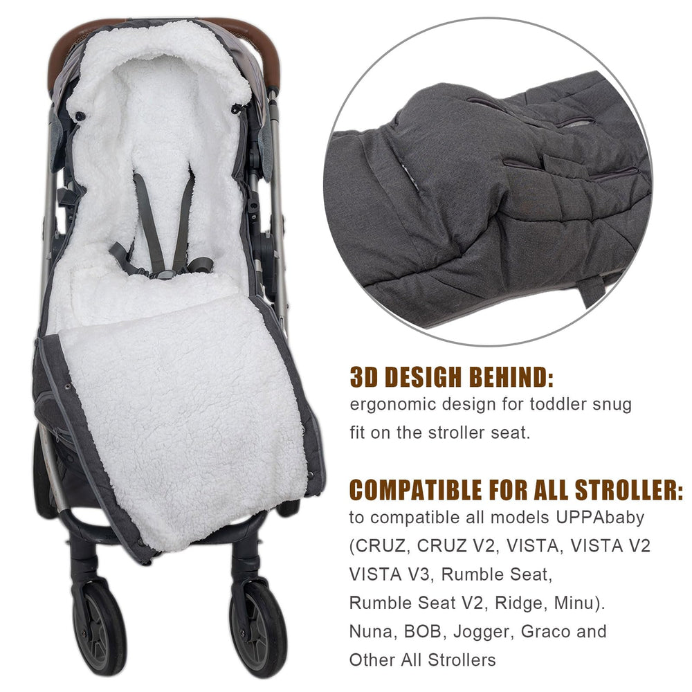 KZ Dotnz stroller bunting features ergonomic 3D design for secure fit