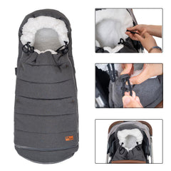 KZ Dotnz handmuff included attached to stroller handle for warmth