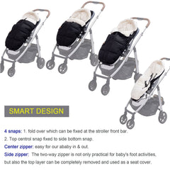 KZ Dotnz baby winter stroller blanket four-snaps front for quick temperature control