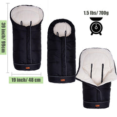 KZ Dotnz footmuff coral fleece lining provides soft warmth for cold days.