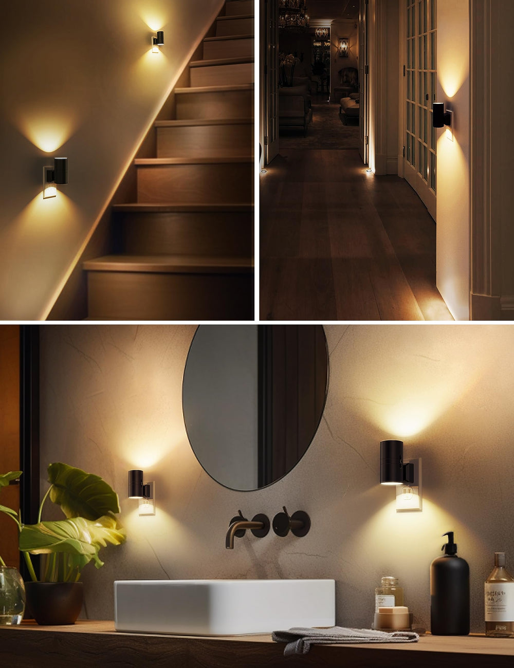Bedroom, hallway, and stairway lighting with L LOHAS LED night light