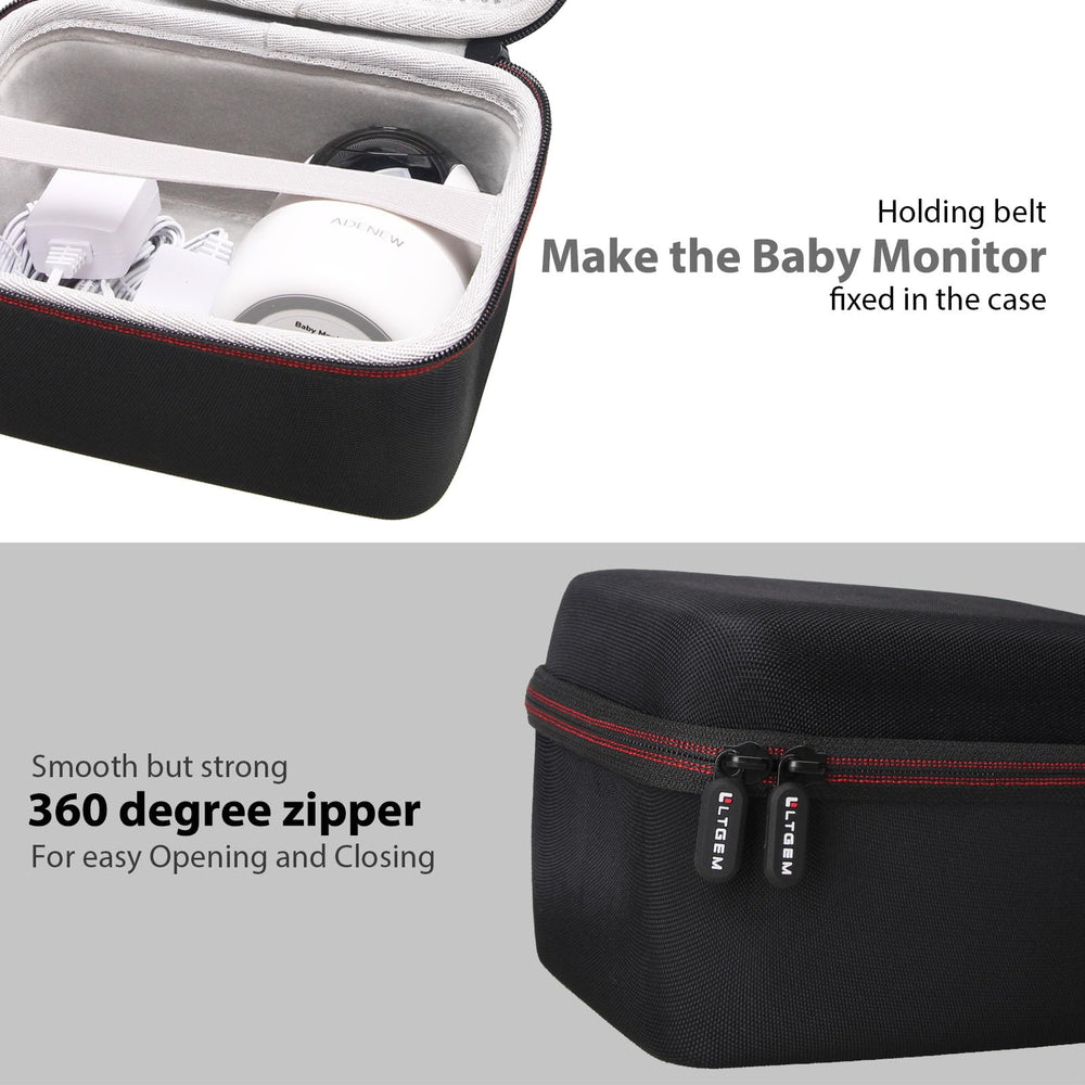 L LTGEM case interior with mesh pocket for accessories.