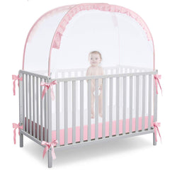L RUNNZER Baby Pop Up Tent Cover viewing window for quick baby visibility