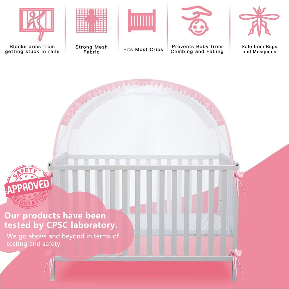 L RUNNZER Crib Tent with air circulation mesh for baby comfort during naps