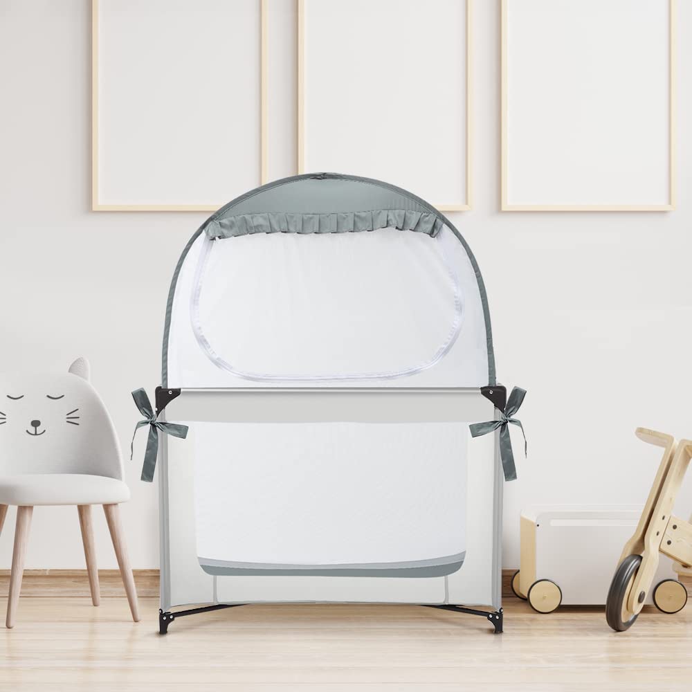 L RUNNZER universal fit covers mini cribs and playpens securely.