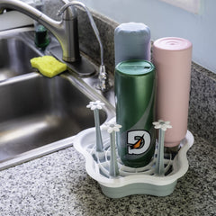 L-Wash countertop drying rack front view for quick air drying of bottles and cups