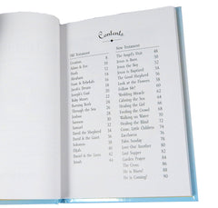 L8 Baby Boy First Bible cross set with pewter finish, a lasting christening gift.