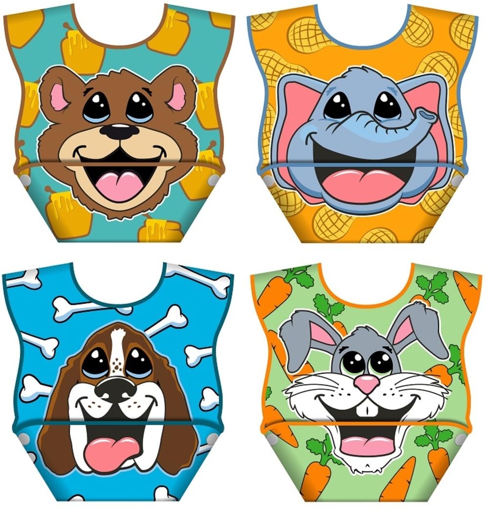 LA Baby crumb snatcher bib buckle-closed keeps meals snug and mess contained.
