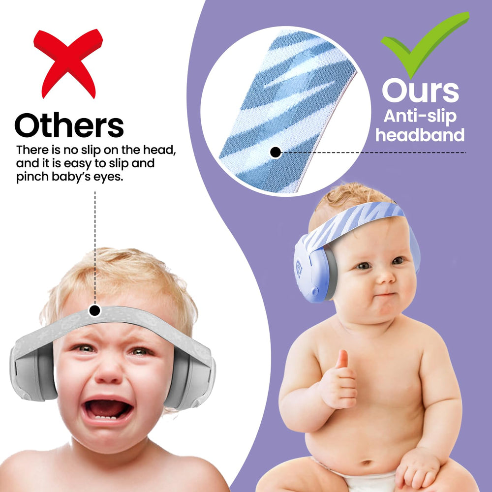 La ForFoir anti-slip headband keeps ear defenders securely in place during play.