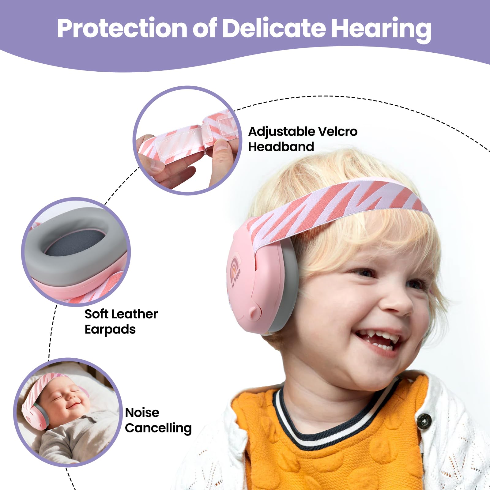La ForFoir earmuffs show soft foam pads for gentle all-day comfort.