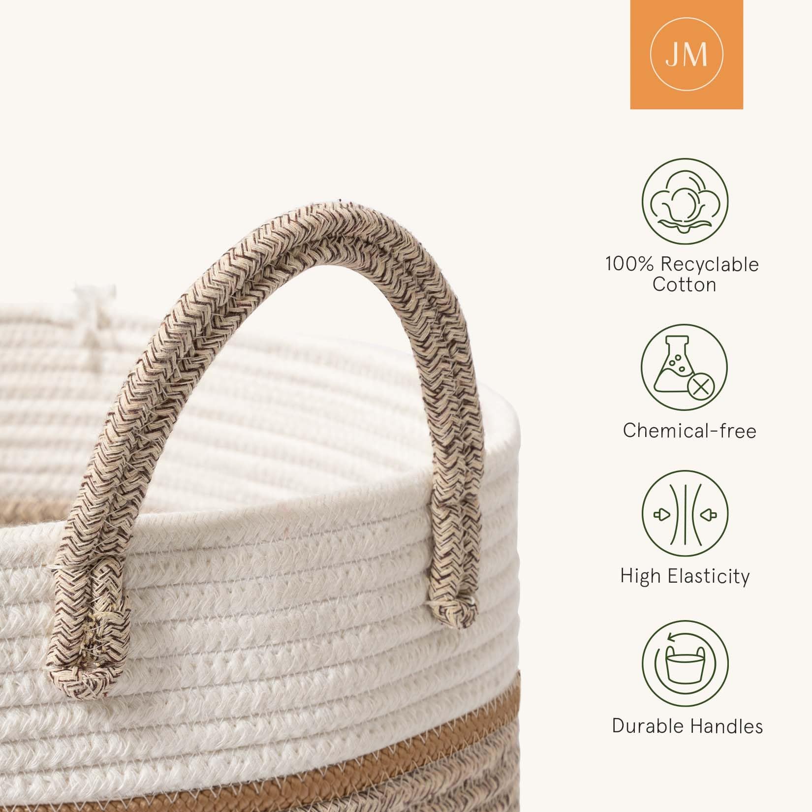 LA JOLIE MUSE basket-white-desert color adds decor charm in nursery or living room