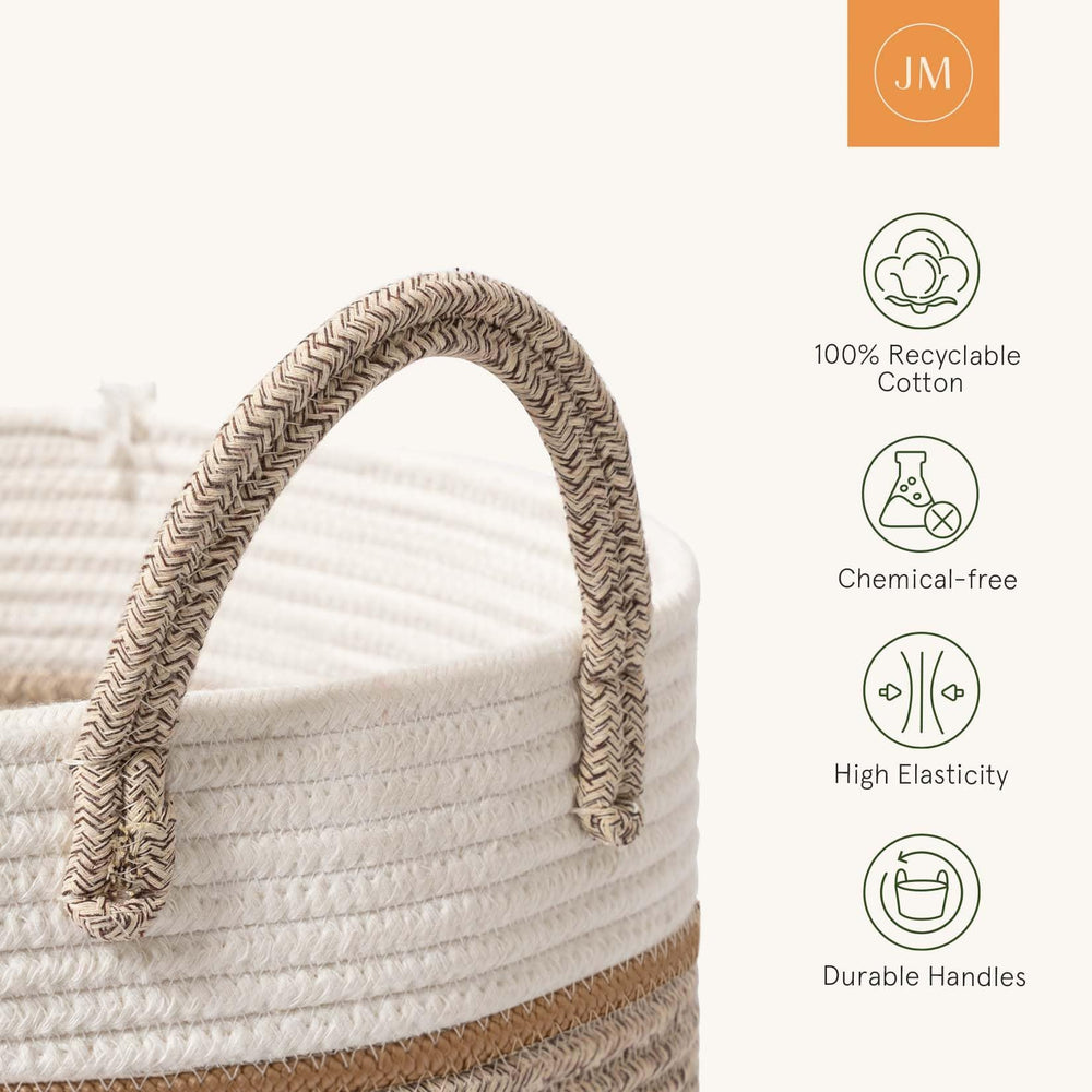LA JOLIE MUSE basket-white-desert color adds decor charm in nursery or living room