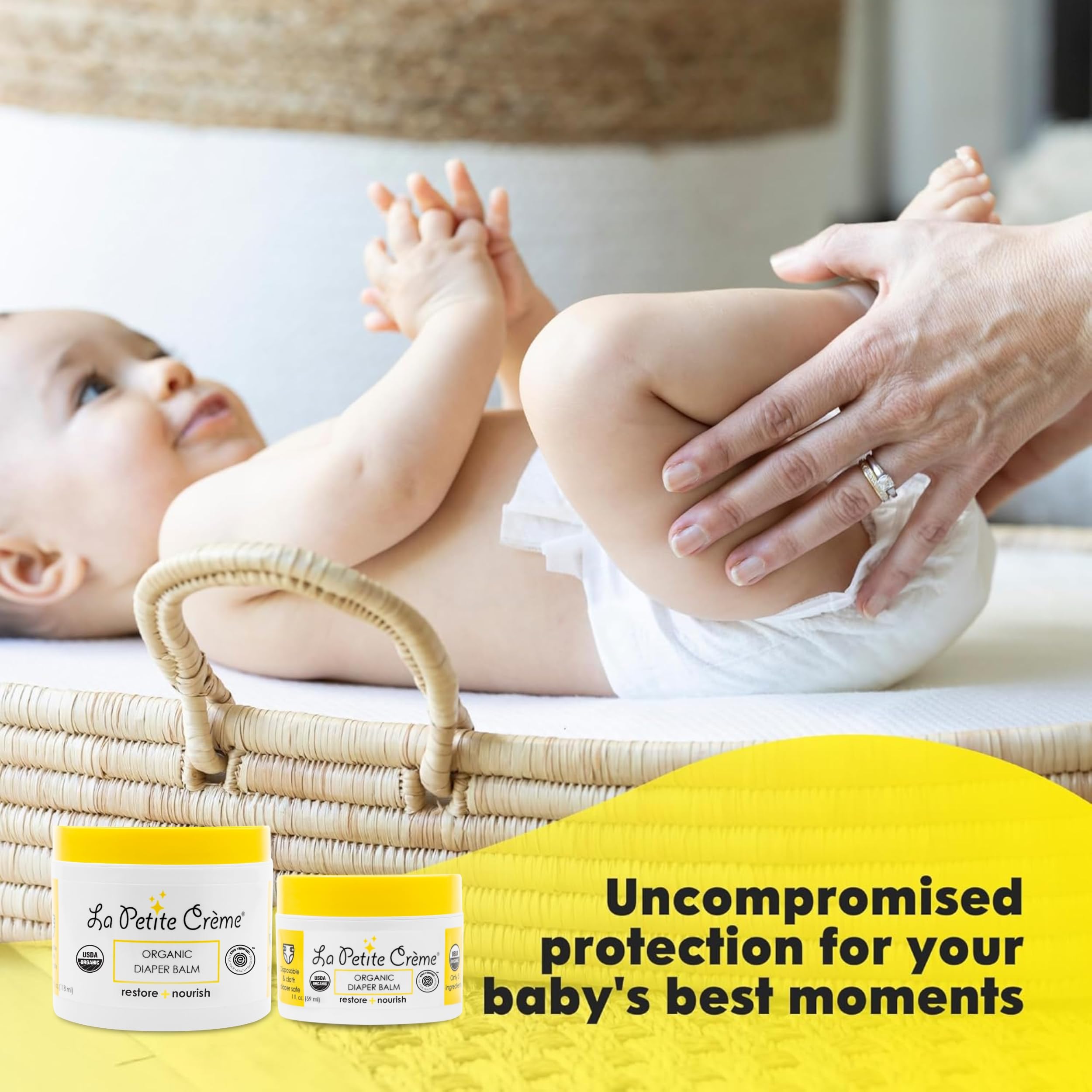 Adult-use reminder: can soothe dry skin beyond baby care with La Petite Creme.