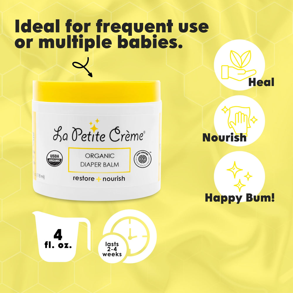 Product shown with cloth and disposable diapers to illustrate versatility of use.