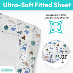 La Premura crib skirt dust-ruffle adds frame and tidy crib area.