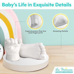 La Premura shadow box frame displays a ready-to-hang keepsake for the nursery.