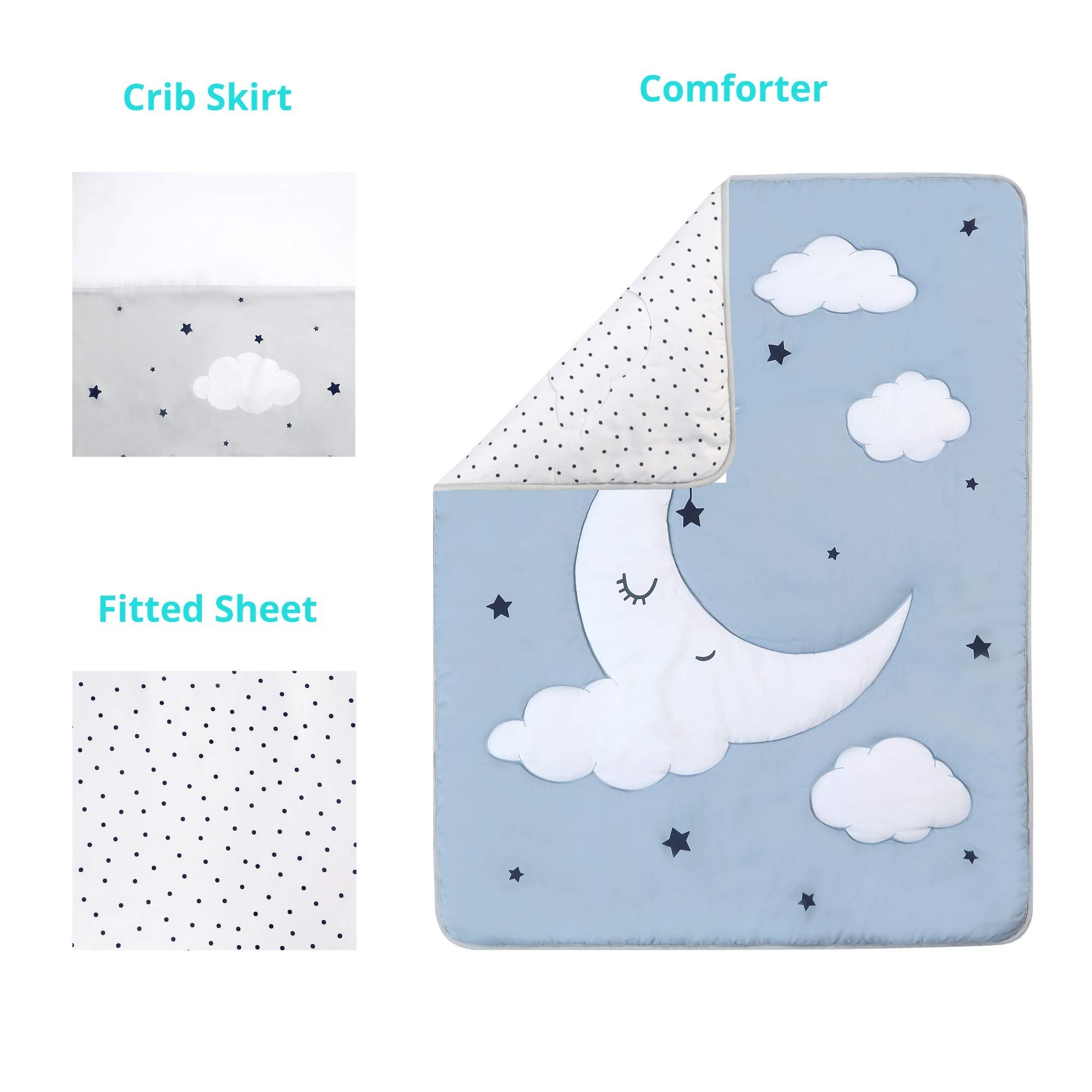 La Premura Dust ruffle showcases the crib framing with a 16 inch drop.