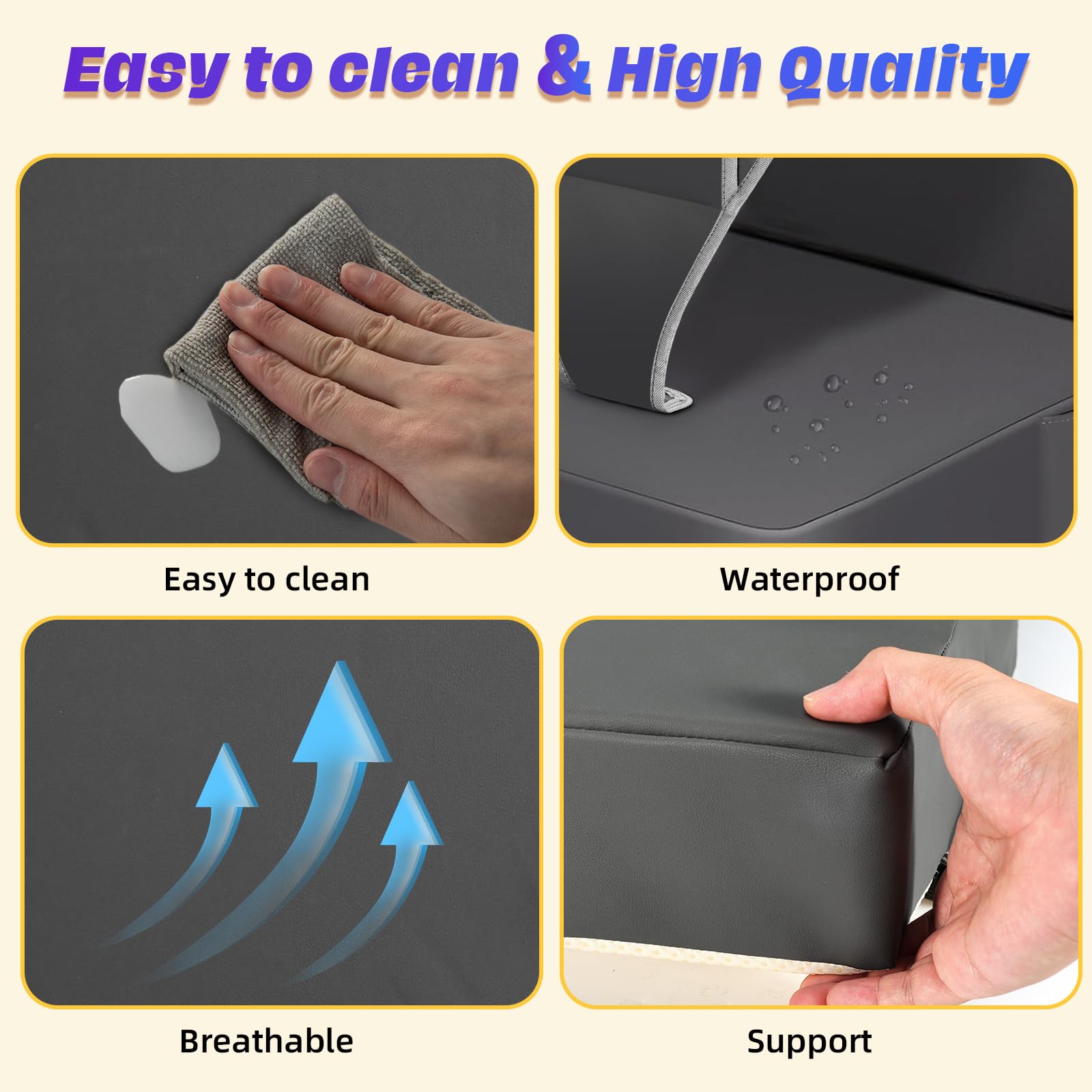 Laapee booster seat dimensions-backrest fits on most dining chairs