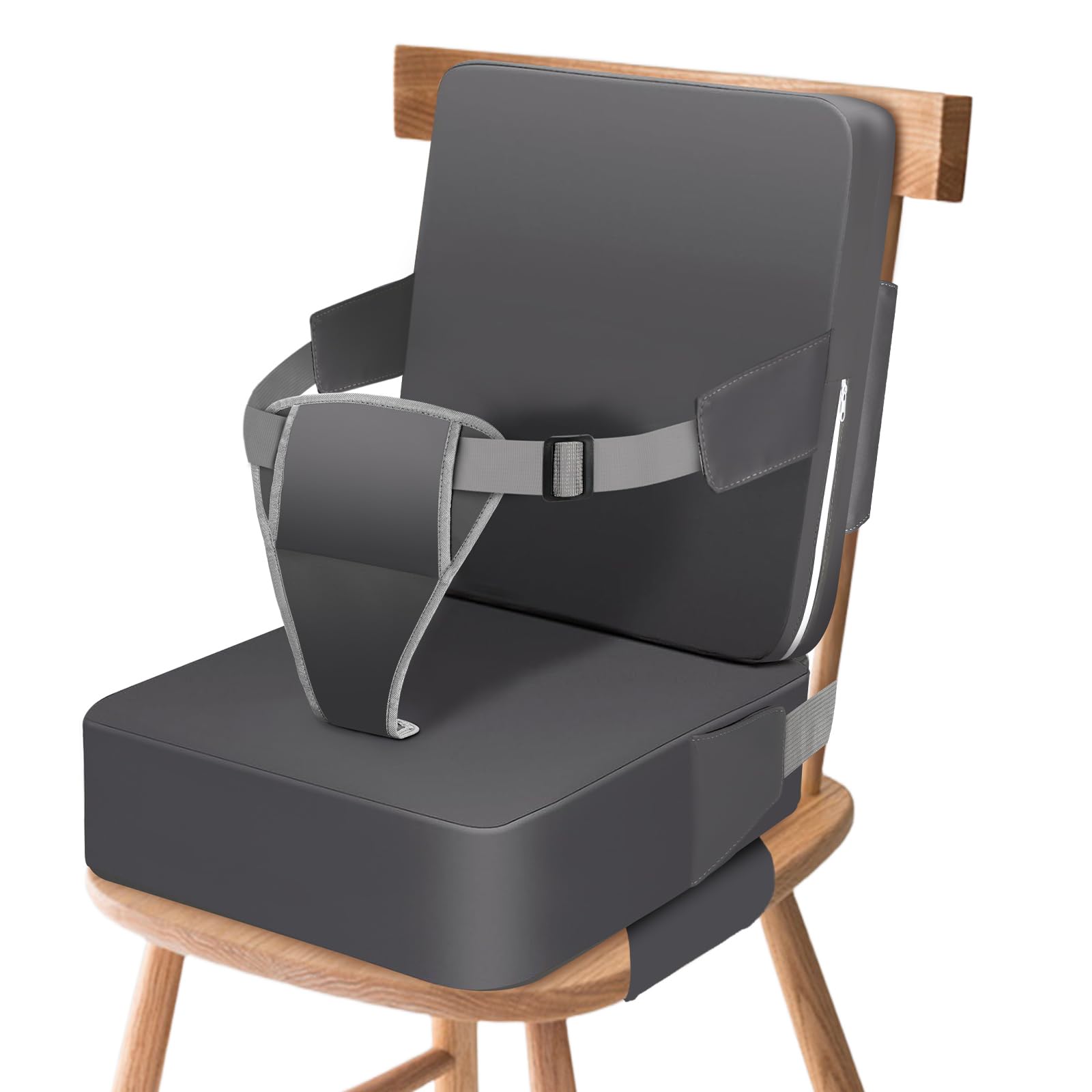 Laapee booster seat with backrest provides stable back support during meals