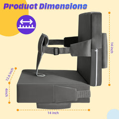 Laapee booster seat non-slip-bottom keeps chair stable during eating