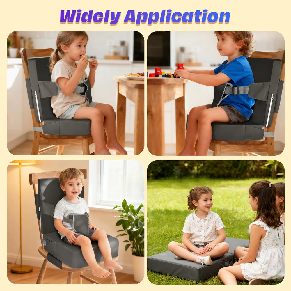 Laapee booster seat travel-usage demonstrates portable mealtime solution