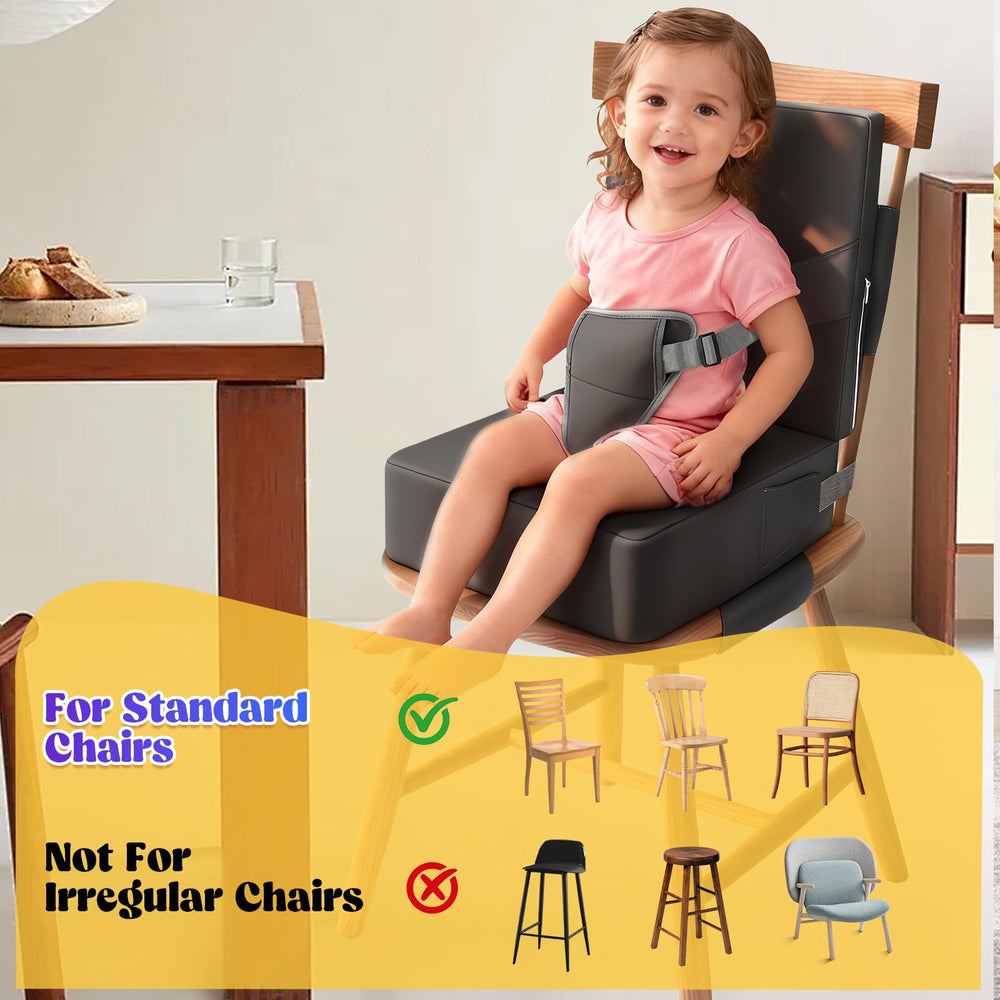 Laapee booster seat waterproof-pu surface for easy cleaning after meals