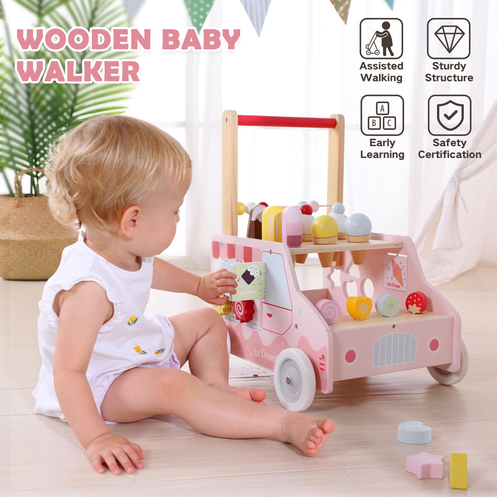 Labebe adjustable speed wheels, smooth quiet mobility for growing toddlers