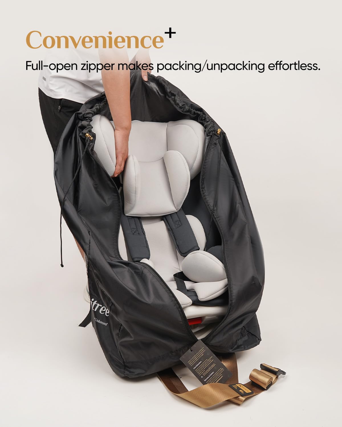 Labitree carseat travel bag features a protective 600D bottom.