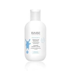 Laboratorios Babe pediatric milk crust shampoo bottle ready for gentle cradle cap care.