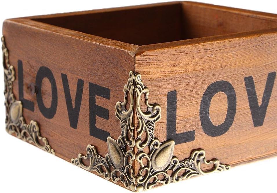 Labriciyon antique bronze corner protector on a jewelry box enhances durability.