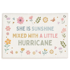 Lacama linen banner for little girl's room adds bright charm and easy wall appeal.