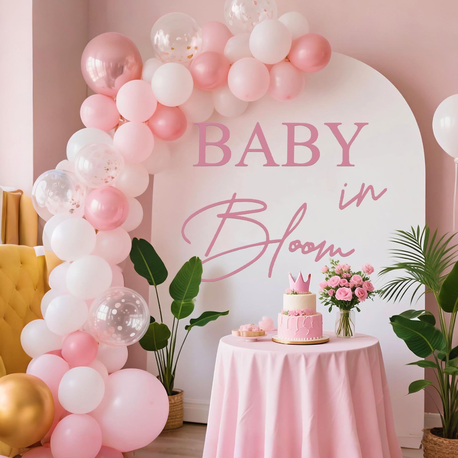 LACEVINE Baby in Bloom decal font detail adds refined, stylish typography.