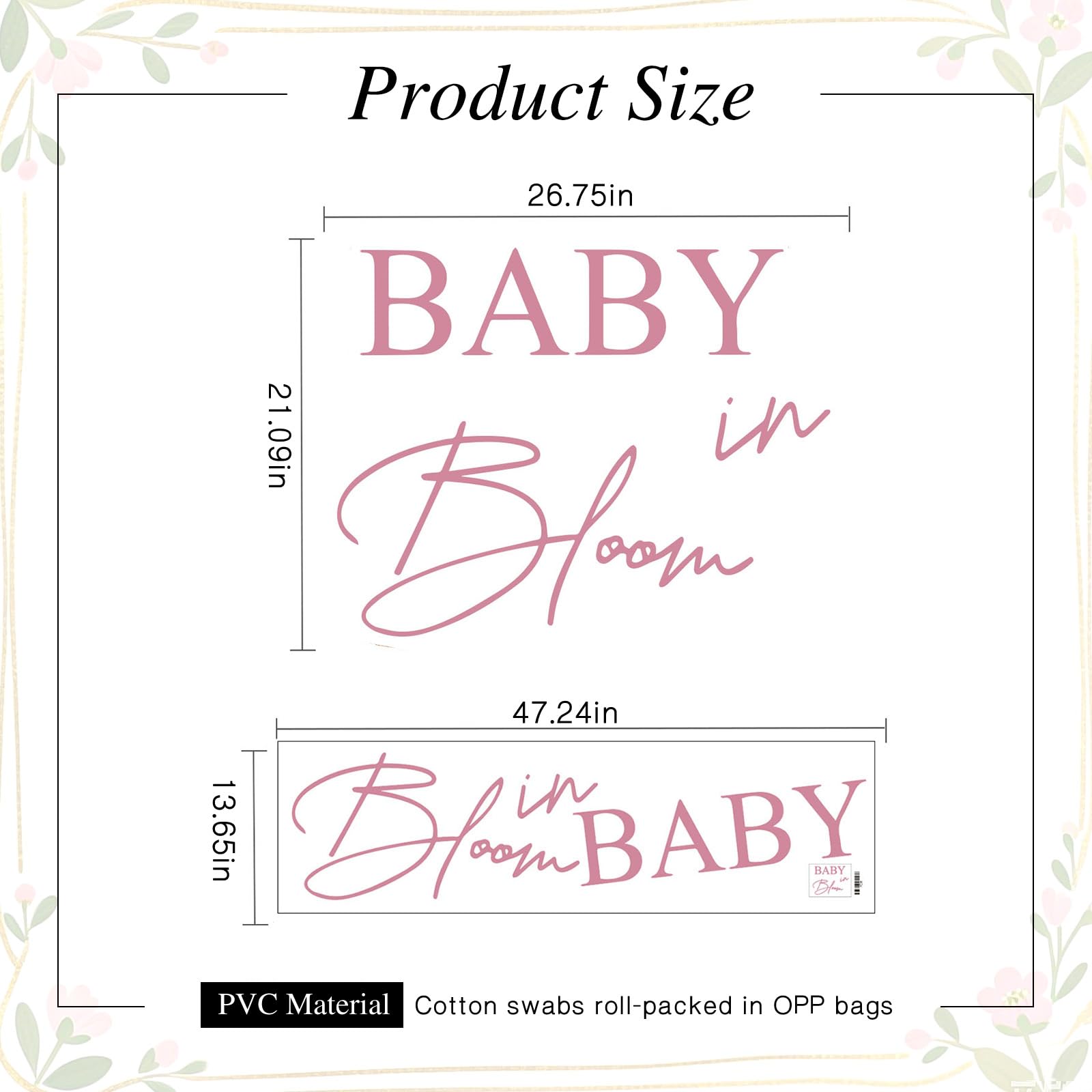 LACEVINE Baby in Bloom decal installation is clean and easy on smooth surfaces.