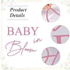 LACEVINE Baby in Bloom decal wall elevates party aesthetics with subtle elegance.