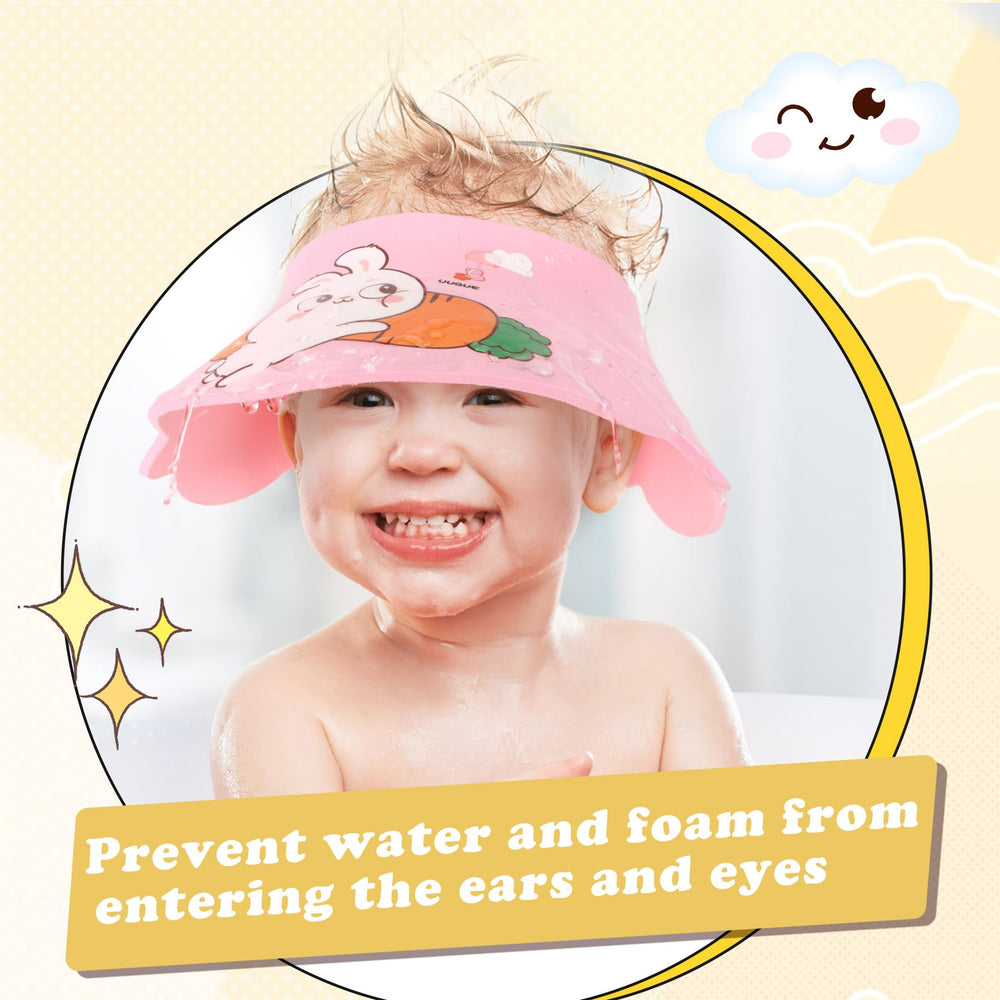 LADES baby shower cap wide brim blocks water from eyes and ears