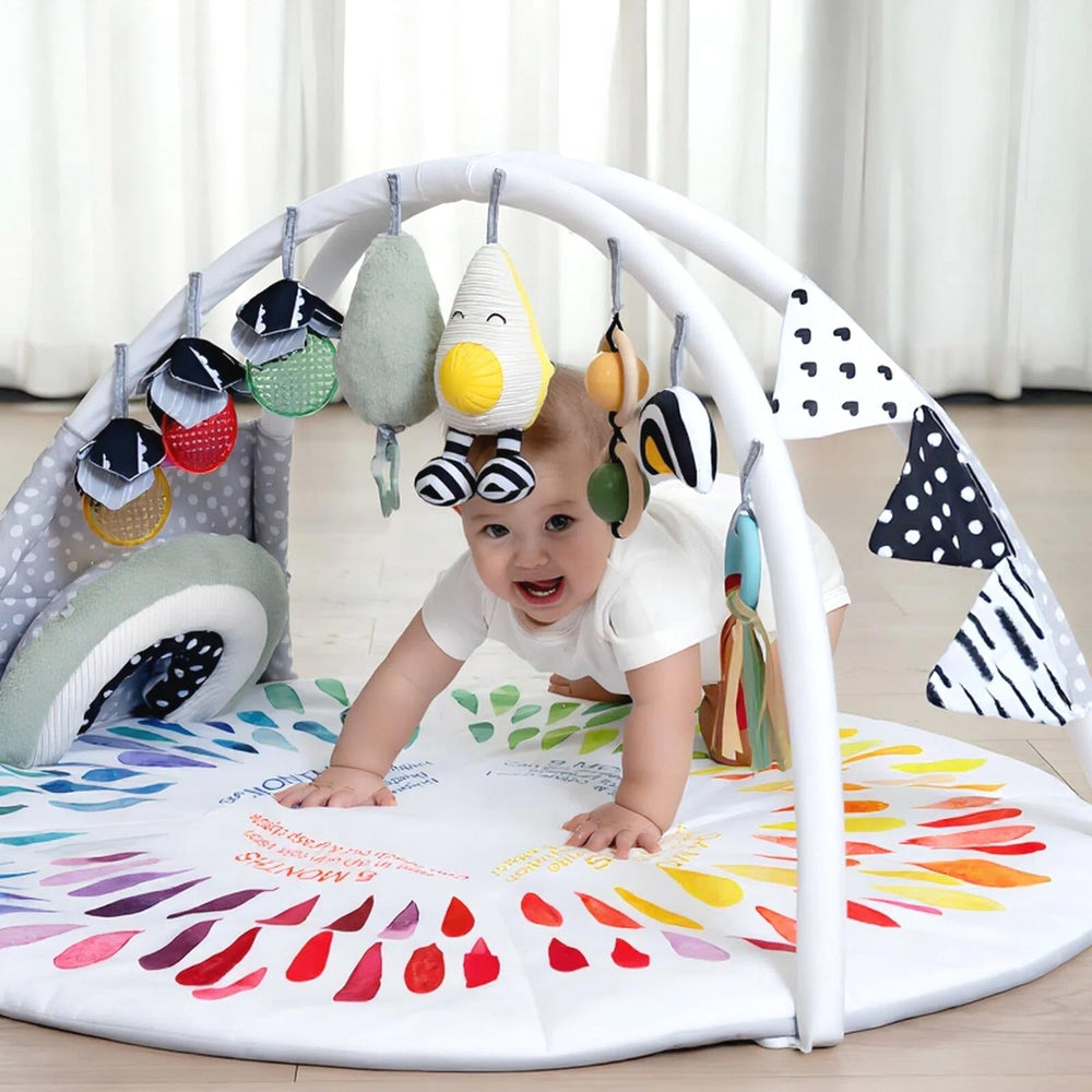 LADIDA Baby Gym Play Mat washable design supports easy cleanups.