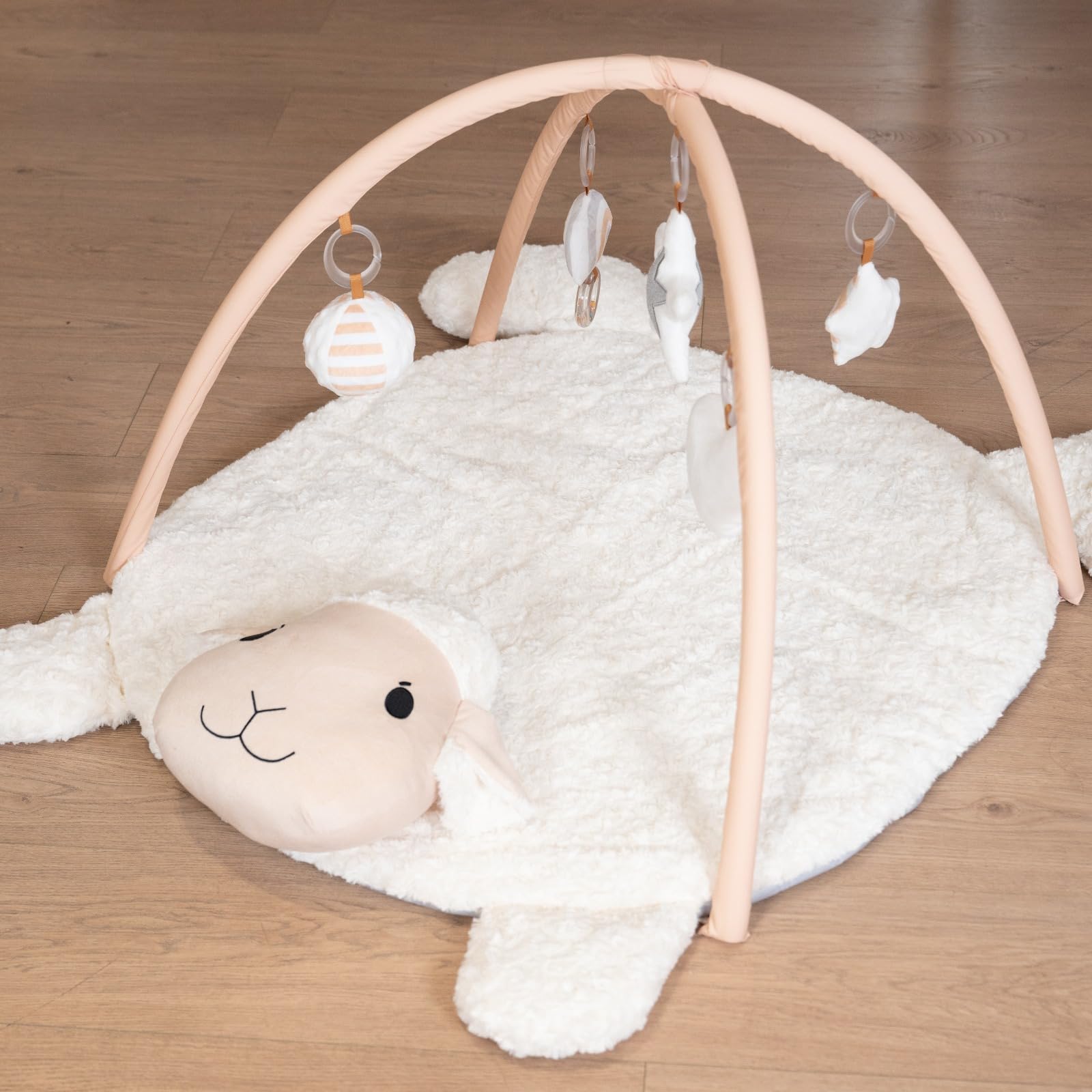 LADIDA Baby Play Mat non-slip bottom secures play area during activity.