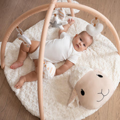 LADIDA Baby Play Mat soft textures close-up show skin-friendly materials.