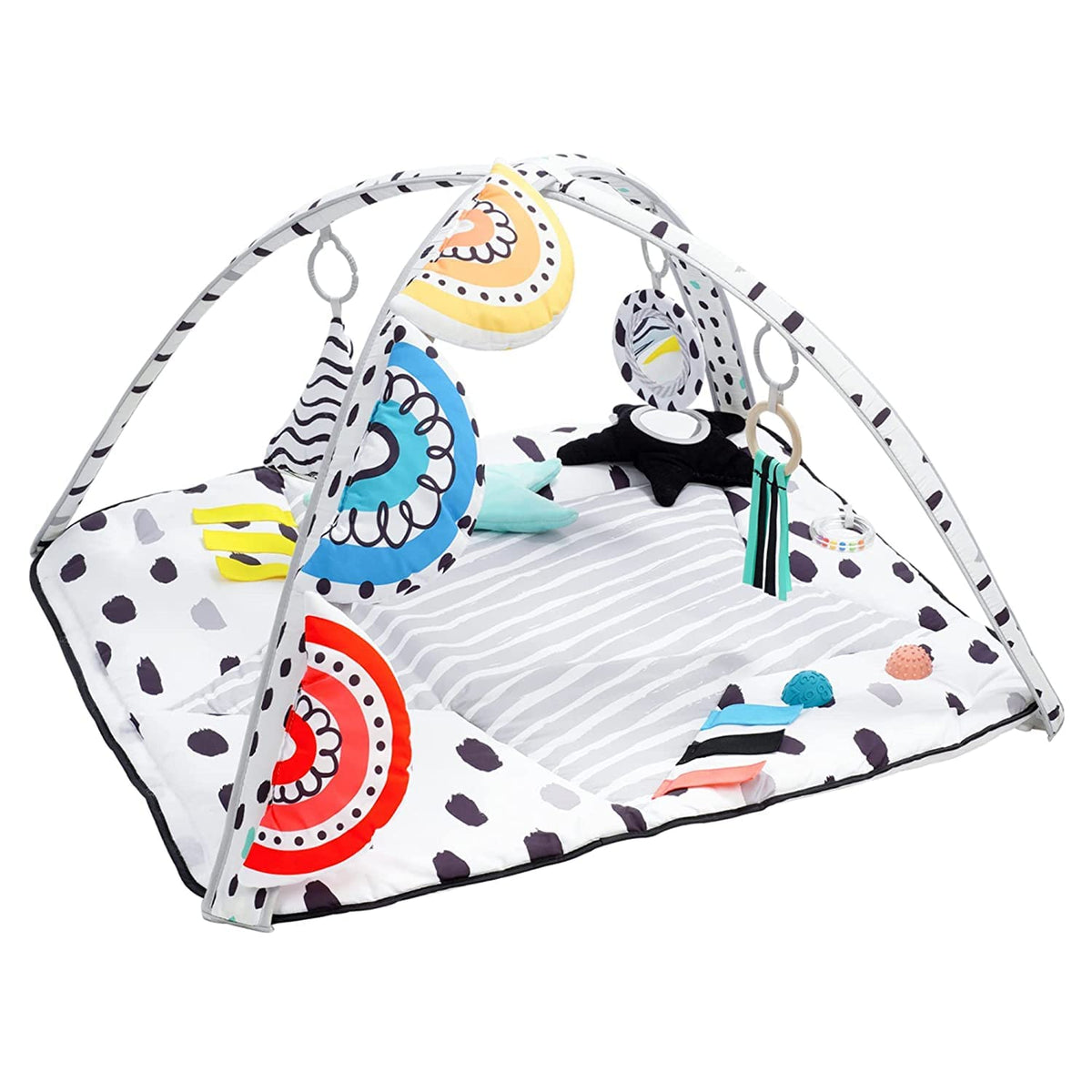 LADIDA tummy time mat with interchangeable toys boosting sensory play and grasping skills