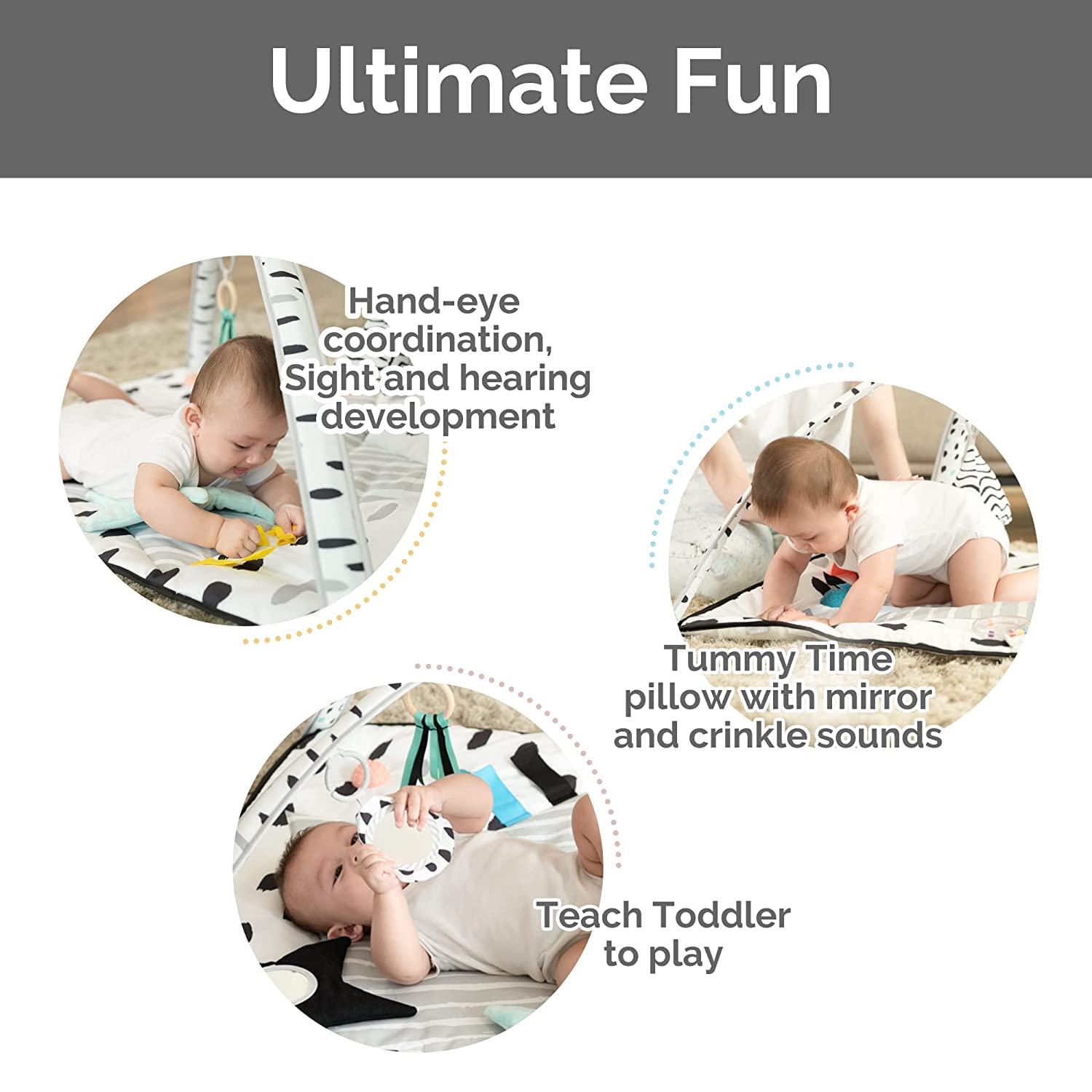 LADIDA tummy time mat portable and easy to clean for families